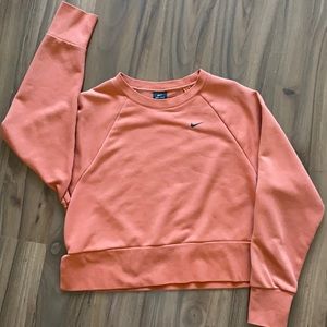 Nike Cropped sweatshirt in coral